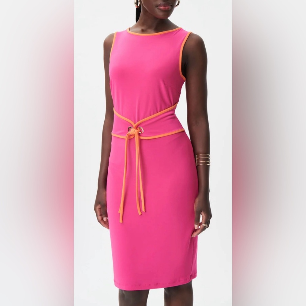 Joseph Ribkoff Pink and Orange Dress